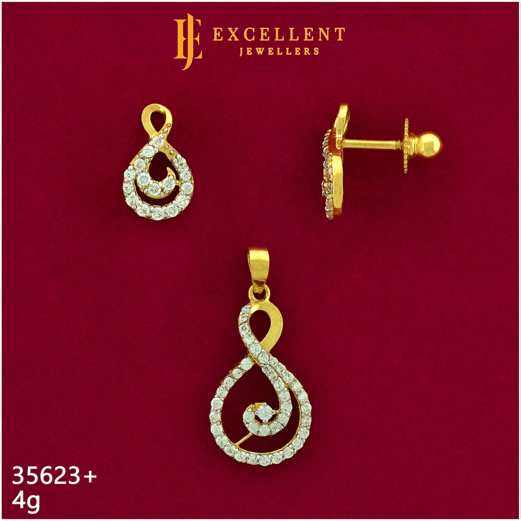 Pendant With Earring - 039